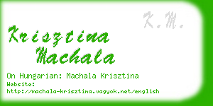 krisztina machala business card